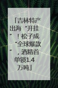 吉林特产出海“开挂”！松子成“全球爆款”，酒精首单锁1.4万吨