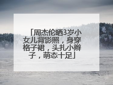 周杰伦晒3岁小女儿背影照，身穿格子裙，头扎小辫子，萌态十足