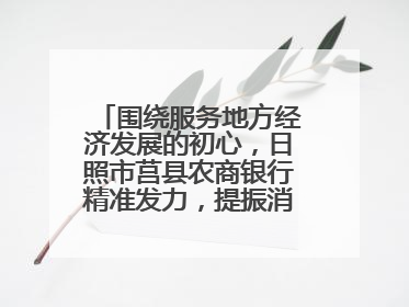 围绕服务地方经济发展的初心，日照市莒县农商银行精准发力，提振消费——为文旅注入金融动能