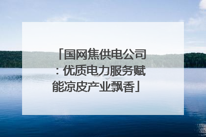 国网焦供电公司：优质电力服务赋能凉皮产业飘香