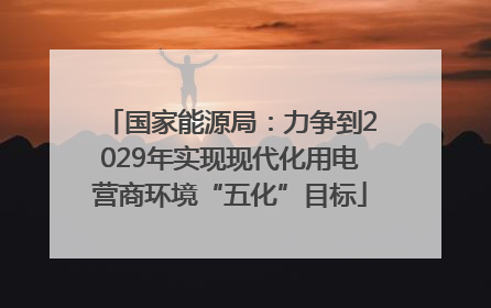 国家能源局：力争到2029年实现现代化用电营商环境“五化”目标