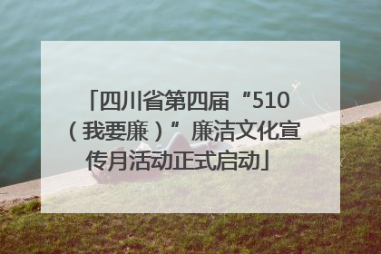 四川省第四届“510（我要廉）”廉洁文化宣传月活动正式启动