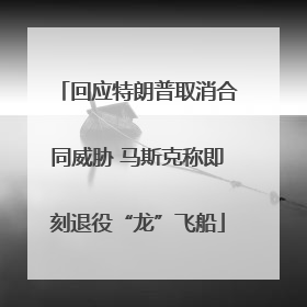 回应特朗普取消合同威胁 马斯克称即刻退役“龙”飞船