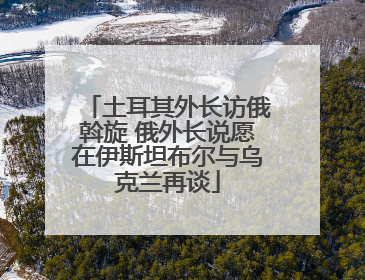 土耳其外长访俄斡旋 俄外长说愿在伊斯坦布尔与乌克兰再谈