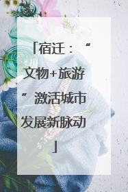 宿迁：“文物+旅游”激活城市发展新脉动