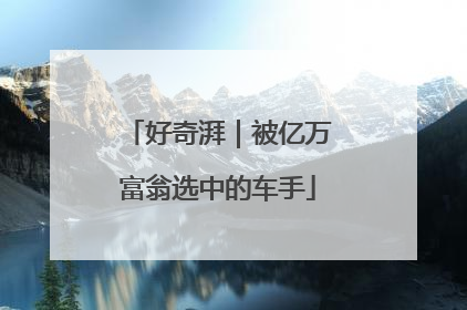 好奇湃｜被亿万富翁选中的车手