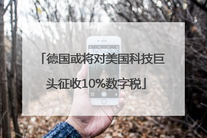 德国或将对美国科技巨头征收10%数字税