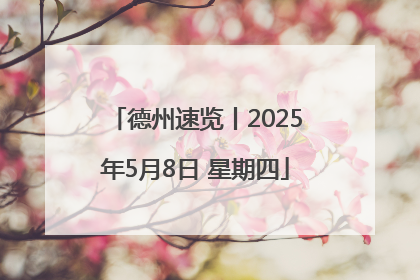 德州速览丨2025年5月8日 星期四