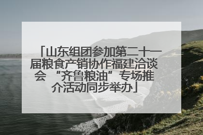 山东组团参加第二十一届粮食产销协作福建洽谈会 “齐鲁粮油”专场推介活动同步举办