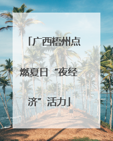 广西梧州点燃夏日“夜经济”活力
