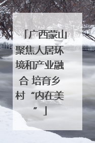广西蒙山聚焦人居环境和产业融合 培育乡村“内在美”