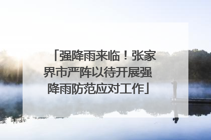 强降雨来临！张家界市严阵以待开展强降雨防范应对工作