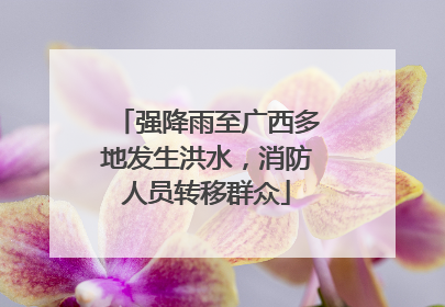 强降雨至广西多地发生洪水，消防人员转移群众