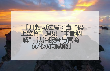 开封司法局：当“码上监督”遇见“宋都调解” 法治服务与营商优化双向赋能