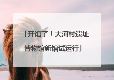 开馆了！大河村遗址博物馆新馆试运行
