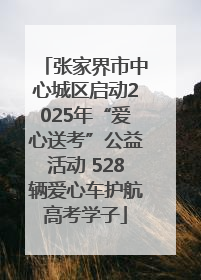 张家界市中心城区启动2025年“爱心送考”公益活动 528辆爱心车护航高考学子