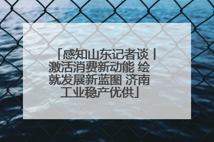 感知山东记者谈丨激活消费新动能 绘就发展新蓝图 济南工业稳产优供
