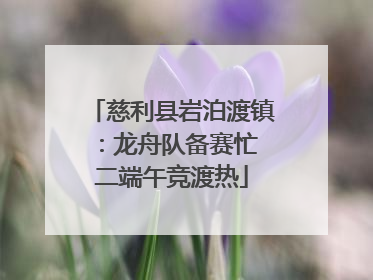 慈利县岩泊渡镇：龙舟队备赛忙 二端午竞渡热
