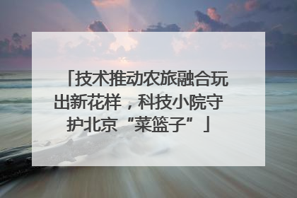 技术推动农旅融合玩出新花样，科技小院守护北京“菜篮子”
