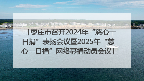 枣庄市召开2024年“慈心一日捐”表扬会议暨2025年“慈心一日捐”网络募捐动员会议