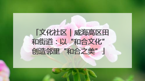 文化社区｜威海高区田和街道：以“和合文化”创造邻里“和合之美”