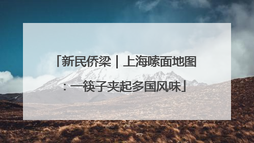 新民侨梁｜上海嗦面地图：一筷子夹起多国风味