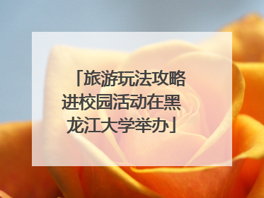 旅游玩法攻略进校园活动在黑龙江大学举办