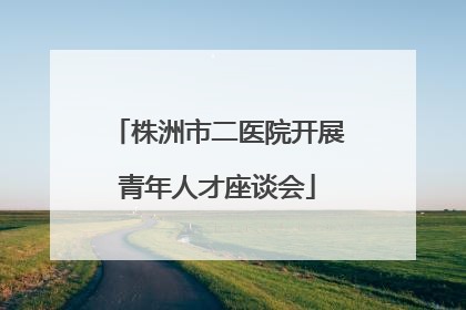 株洲市二医院开展青年人才座谈会