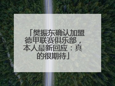 樊振东确认加盟德甲联赛俱乐部，本人最新回应：真的很期待
