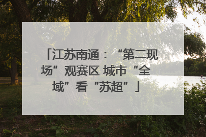 江苏南通：“第二现场”观赛区 城市“全域”看“苏超”