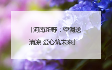河南新野：空调送清凉 爱心筑未来