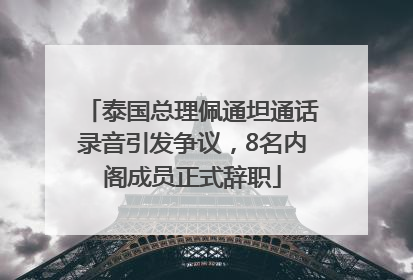 泰国总理佩通坦通话录音引发争议，8名内阁成员正式辞职