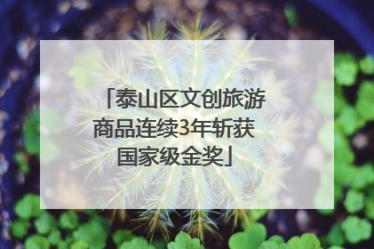 泰山区文创旅游商品连续3年斩获国家级金奖