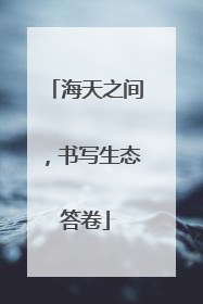 海天之间，书写生态答卷