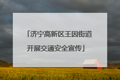济宁高新区王因街道开展交通安全宣传