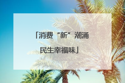 消费“新”潮涌 民生幸福味