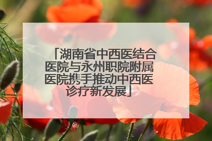 湖南省中西医结合医院与永州职院附属医院携手推动中西医诊疗新发展