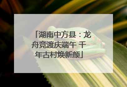 湖南中方县：龙舟竞渡庆端午 千年古村焕新颜