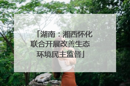 湖南：湘西怀化联合开展改善生态环境民主监督