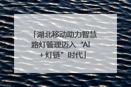 湖北移动助力智慧路灯管理迈入“AI＋灯链”时代