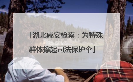 湖北咸安检察：为特殊群体撑起司法保护伞