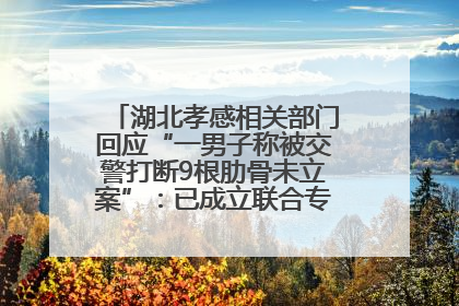 湖北孝感相关部门回应“一男子称被交警打断9根肋骨未立案”：已成立联合专班开展工作