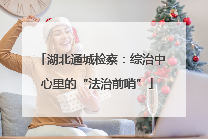 湖北通城检察：综治中心里的“法治前哨”