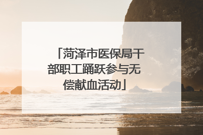 菏泽市医保局干部职工踊跃参与无偿献血活动