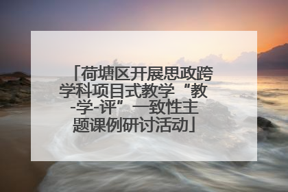 荷塘区开展思政跨学科项目式教学“教-学-评”一致性主题课例研讨活动