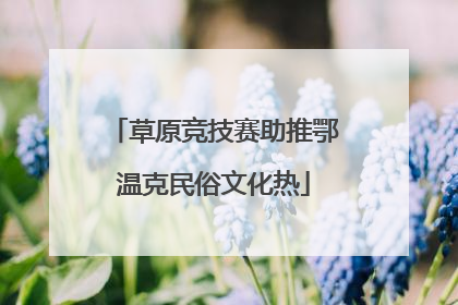 草原竞技赛助推鄂温克民俗文化热
