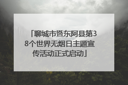 聊城市暨东阿县第38个世界无烟日主题宣传活动正式启动