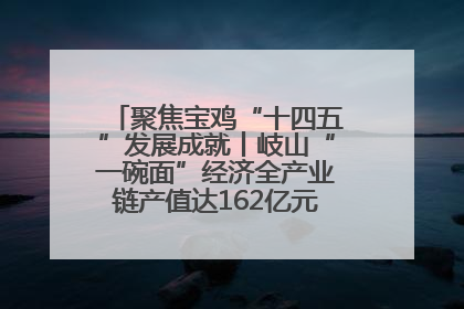 聚焦宝鸡“十四五”发展成就丨岐山“一碗面”经济全产业链产值达162亿元 入选全国典型县