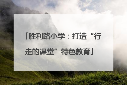 胜利路小学：打造“行走的课堂”特色教育