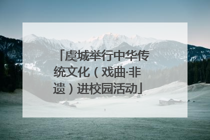 虞城举行中华传统文化（戏曲·非遗）进校园活动